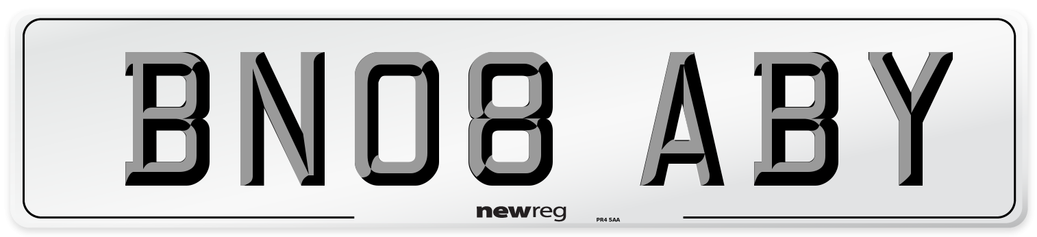 BN08 ABY Number Plate from New Reg